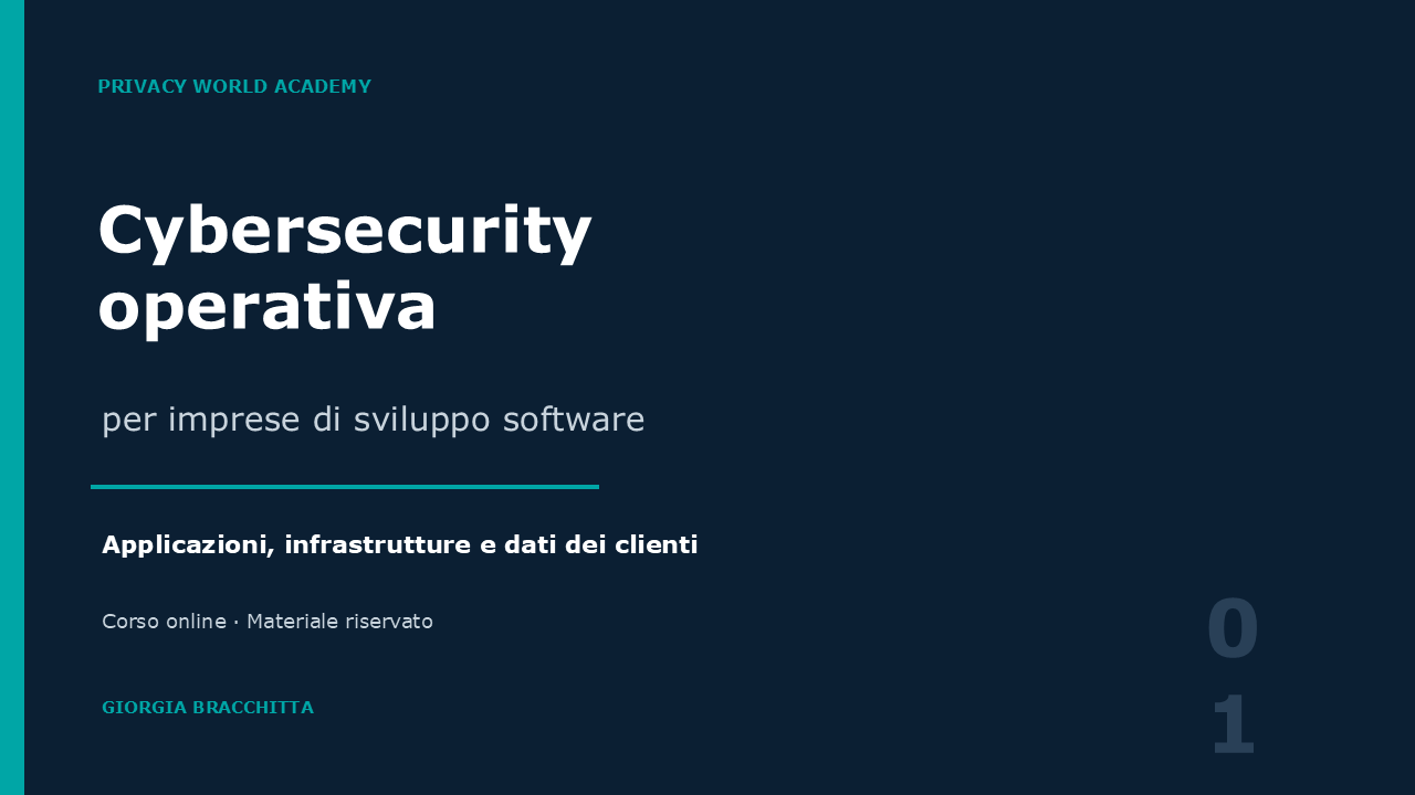 Copertina: Cybersecurity operativa per software house e imprese digitali