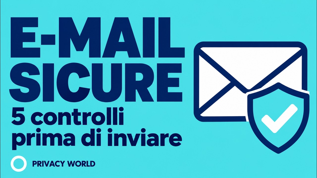 Copertina: E-mail sicure: 5 controlli prima dell’invio